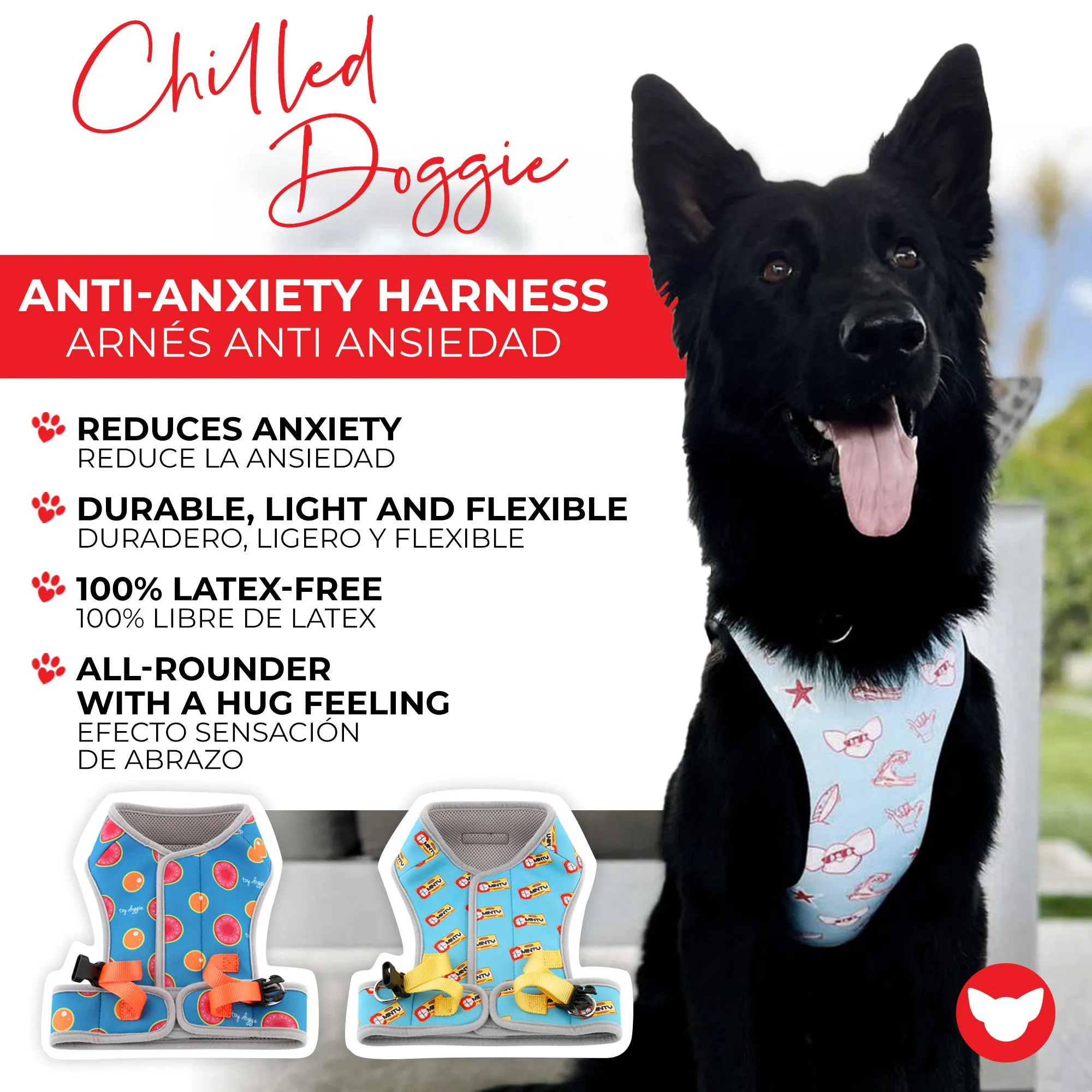 3 in 1 Chilled Doggie | Cooling & Anti-Relief Pet Harness | Waves & Sun