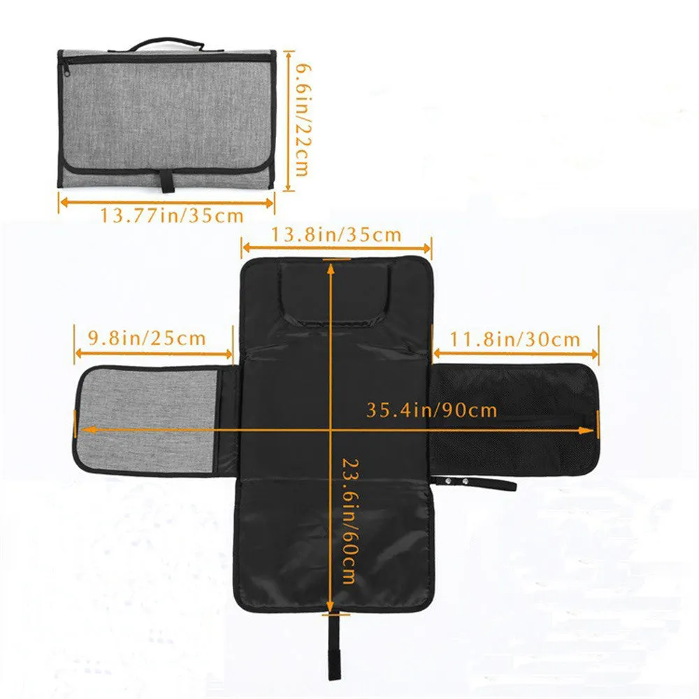 3-in-1 Multifuctional Baby Changing Mat Waterproof Portable Infant Napping Changing Cover Pads Travel Outdoor Baby Diaper Bag