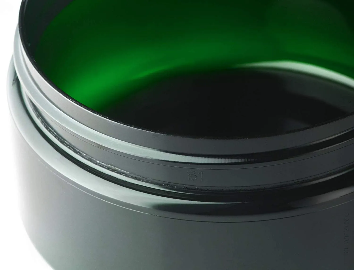 4 oz Green Plastic Straight Sided  Jar with Black Foam Lined Lid (12 Pack)