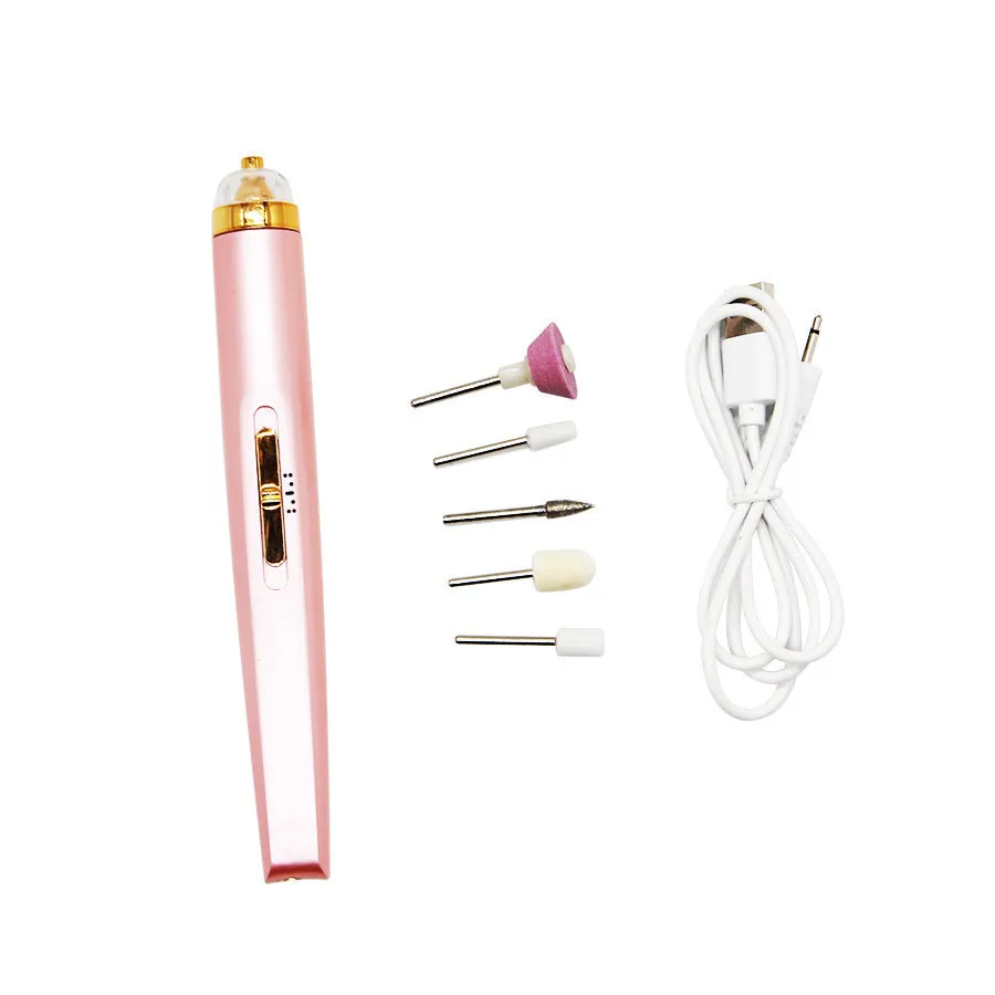 5 in1 Manicure Machine Set Electric Nail Drill Polisher Cordless
