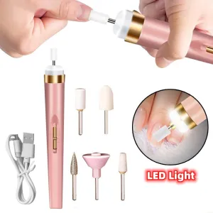 5 in1 Manicure Machine Set Electric Nail Drill Polisher Cordless