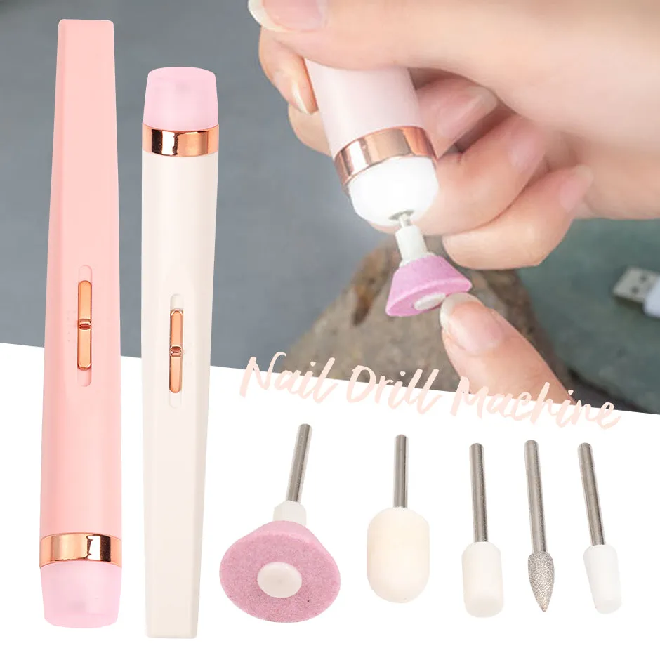 5 in1 Manicure Machine Set Electric Nail Drill Polisher Cordless