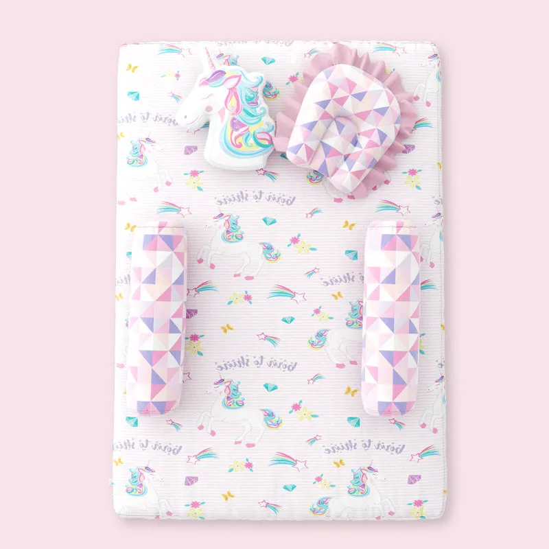 5 Piece Organic New Born Bed Set - Unicorn