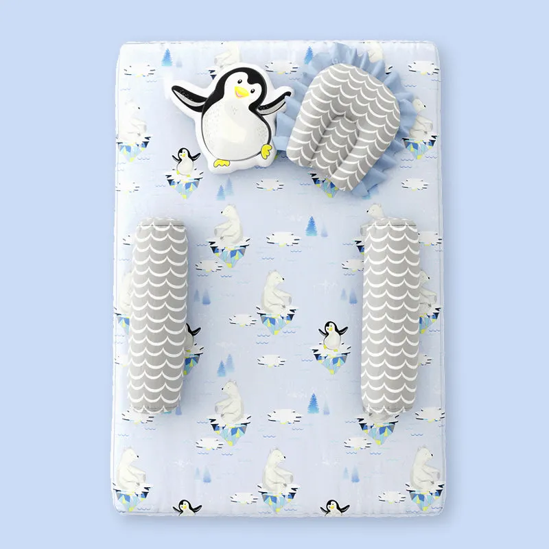 6 Piece Organic New Born Bed Set - Arctic