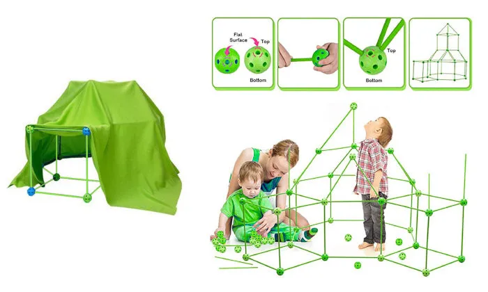 88 Pieces Construction Fort Building Kit
