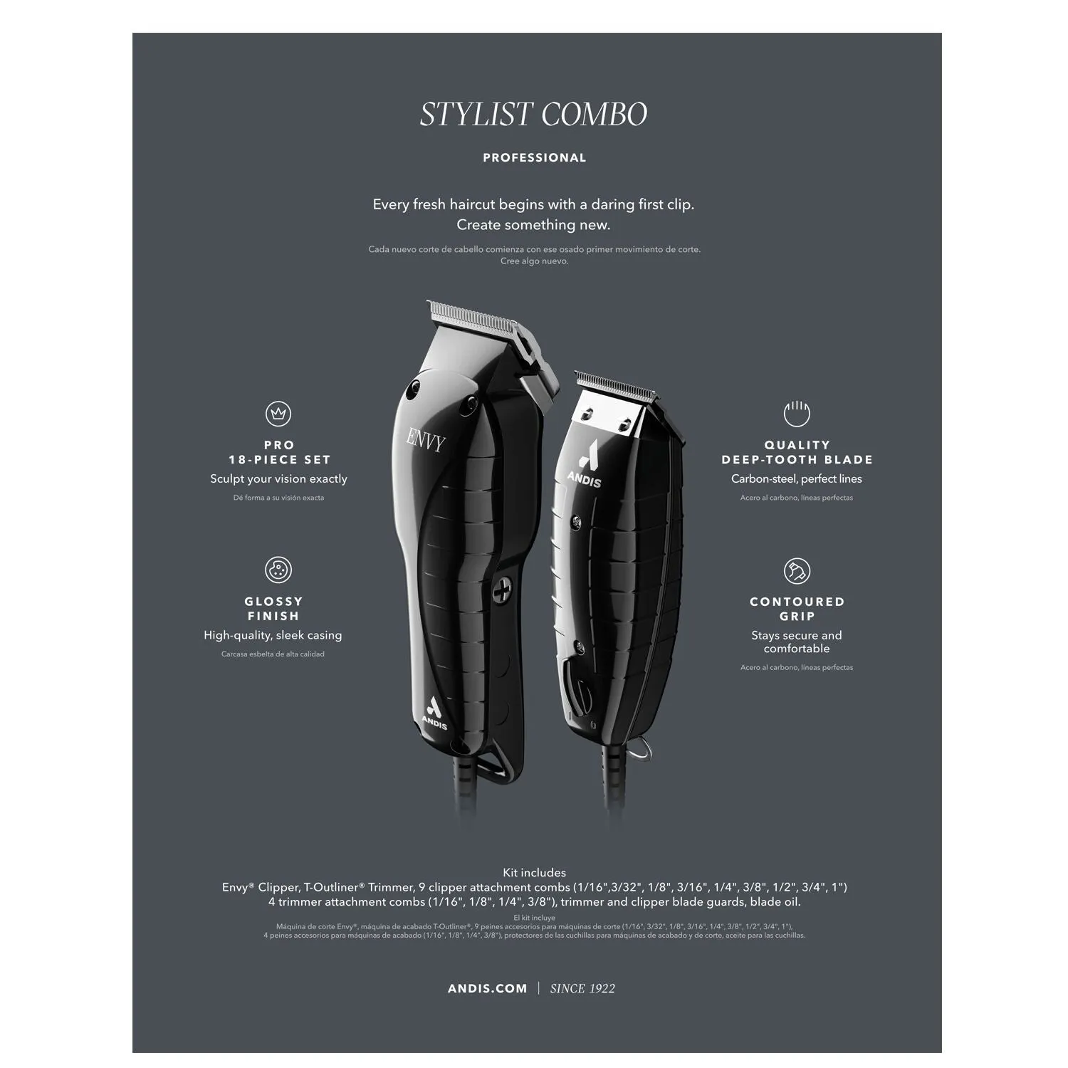 Andis Stylist Envy Combo Kit