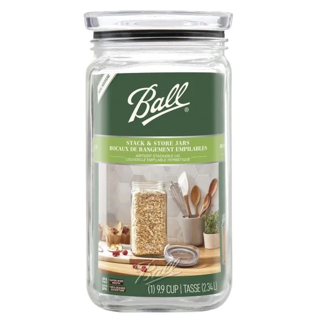 Ball Stack & Store Glass Storage Jar, 9.9 Cups