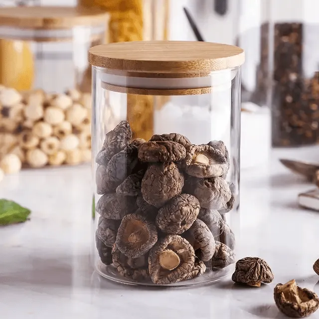 Bamboo Lid Airtight Glass Storage Containers/Jars