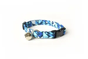 Blue Geometric Shapes Cat Collar