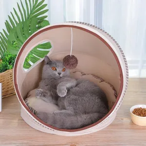 Customizable Cozy Oasis Plush Pet Bed - Supreme Comfort for Small Animals