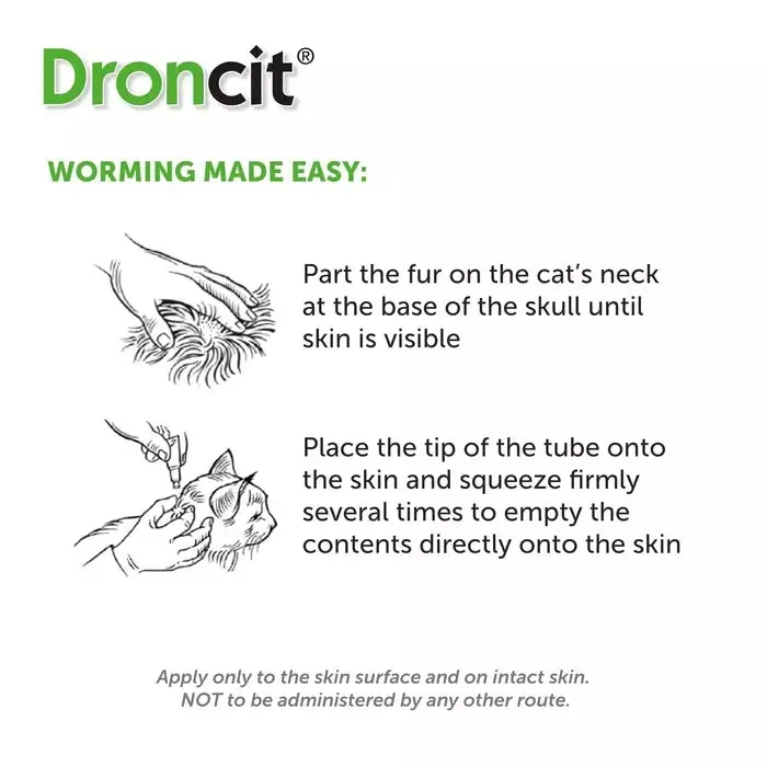 Droncit Spot-On Tapewormer for Cats