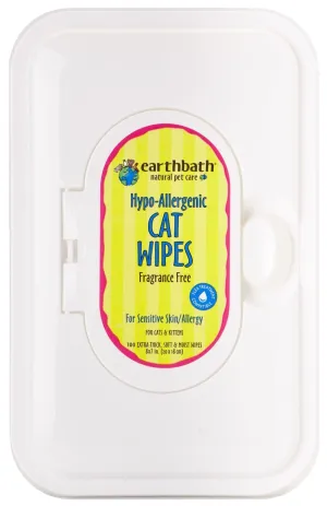 Earthbath Grooming Wipes - For Cat With Awapuhi Hypoallergenic Fragrance Free 100pcs