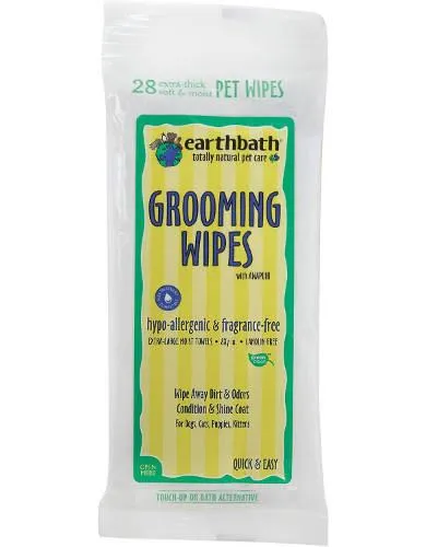 Earthbath HypoAllergenic Fragrance Free Travel Wipes For Pets ( 28 towels )