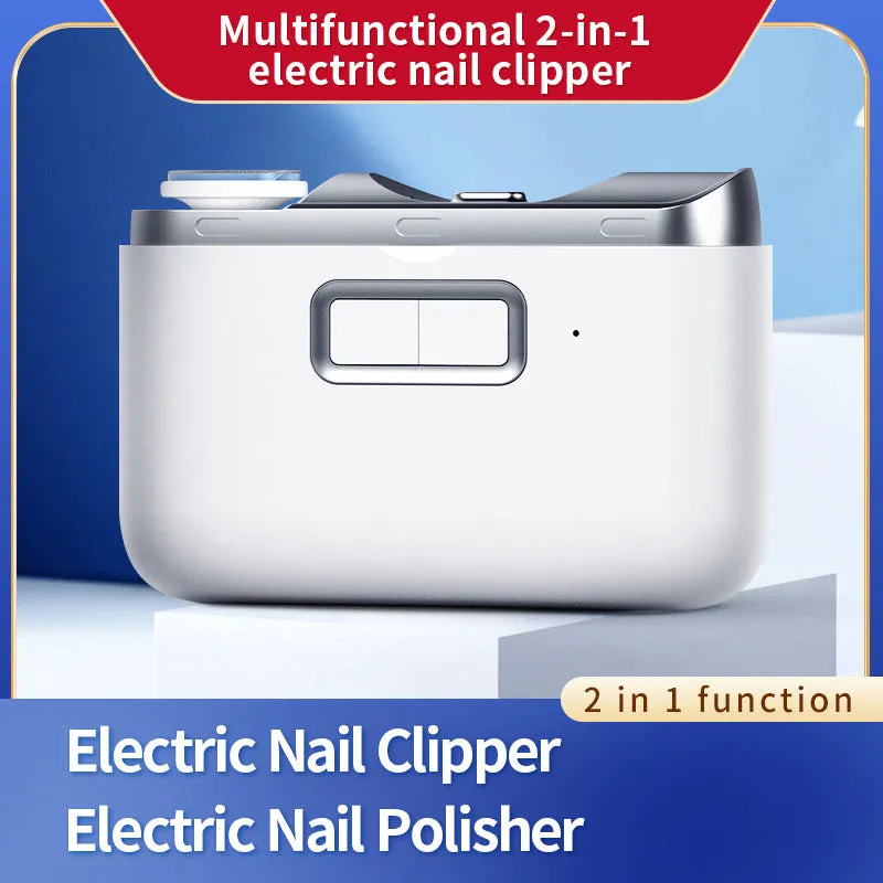 Electric 2in1 Nail Clipper  Polisher for Manicures