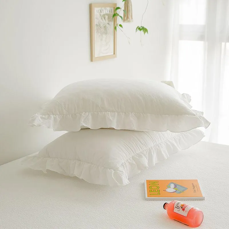 Elegear Simple Princess Ruffled Cotton Pillowcase One  Piece