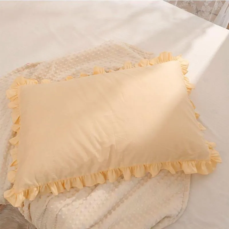 Elegear Simple Princess Ruffled Cotton Pillowcase One  Piece