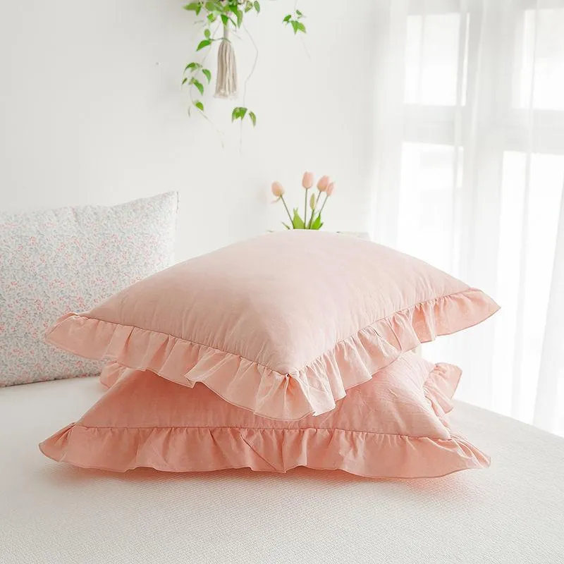 Elegear Simple Princess Ruffled Cotton Pillowcase One  Piece