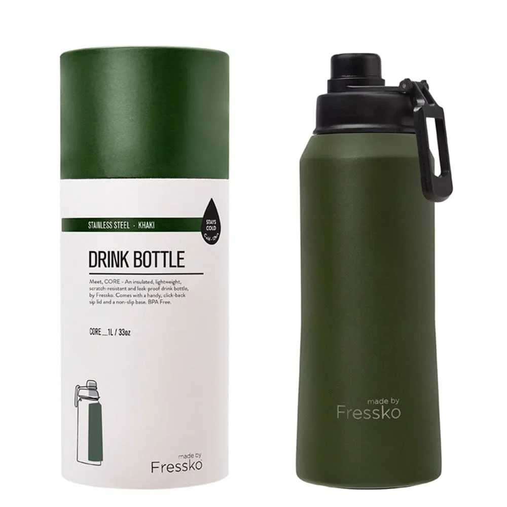 Fressko Insulated Stainless Steel Bottle CORE 1L  Sip Lid