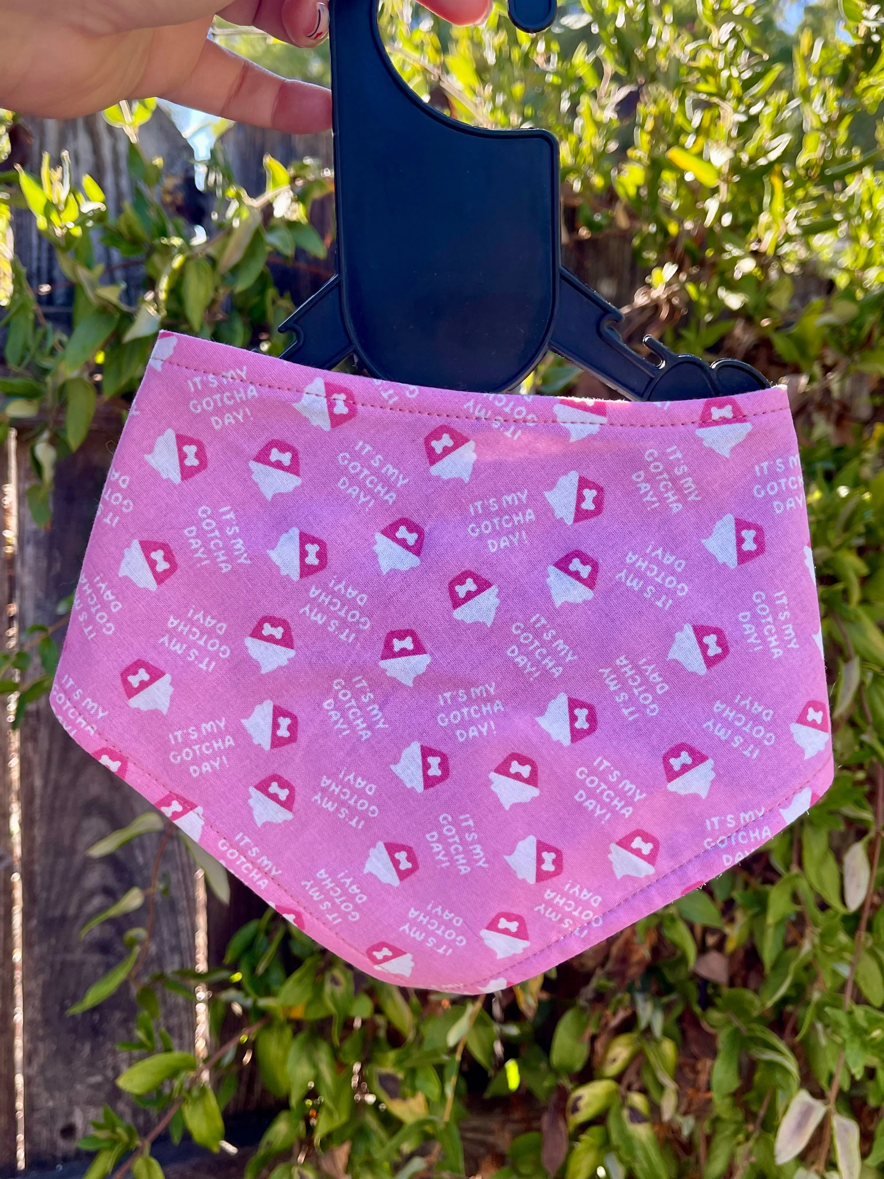 Gotcha Day Pink - Eco-Friendly Snap On Bandana - Made in the USA