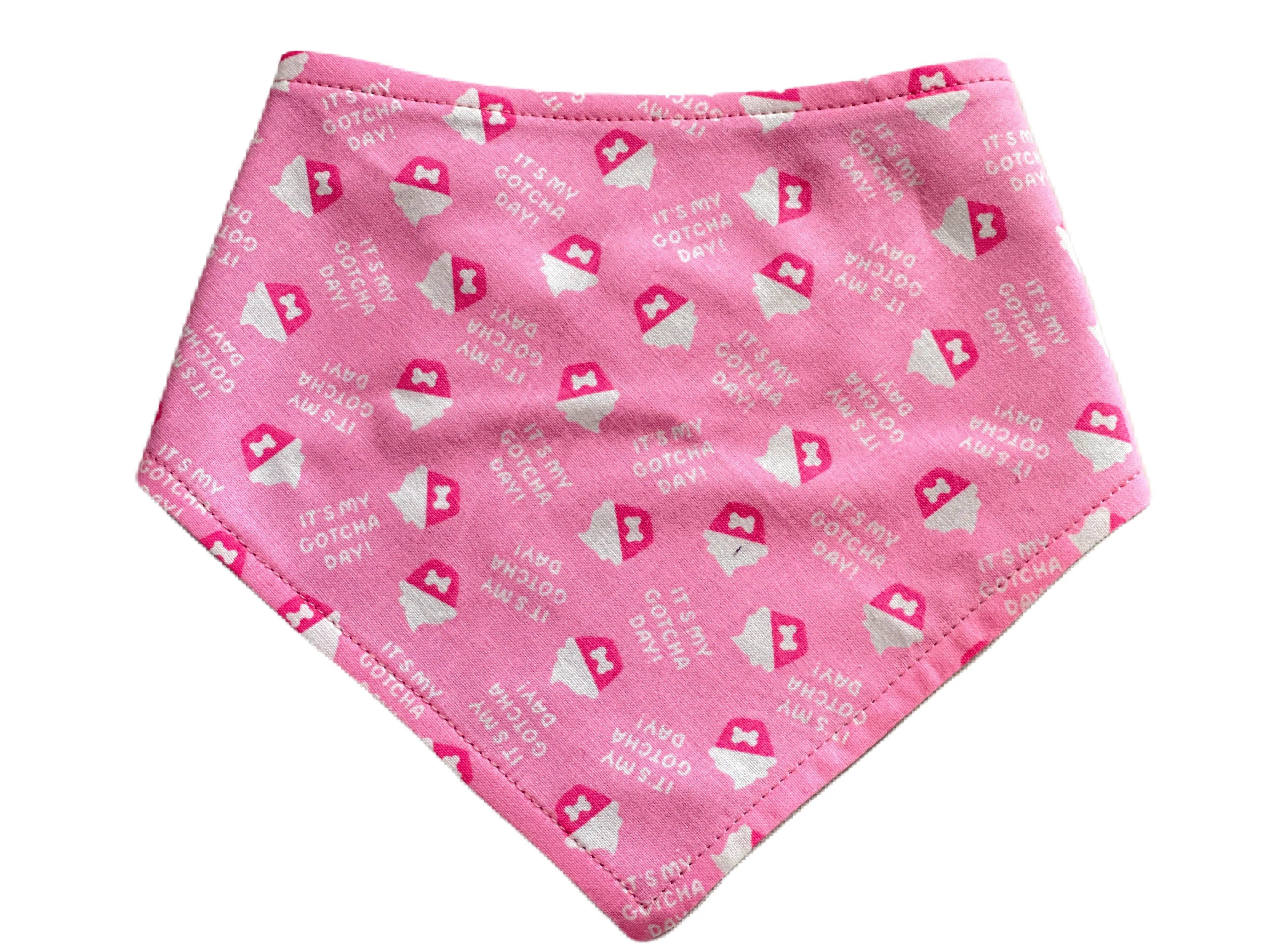 Gotcha Day Pink - Eco-Friendly Snap On Bandana - Made in the USA