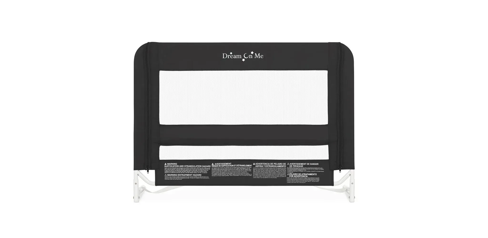 Lightweight Mesh Security Adjustable Bed Rail - Black