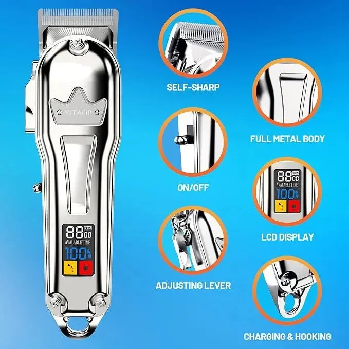 Men Professional Full Metal Beard/Hair Grooming Kit