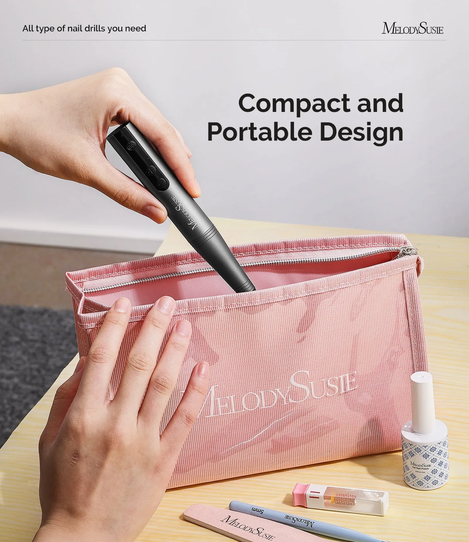 PC180F Portable Rechargeable Nail Drill 25000RPM