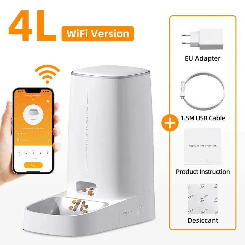 Pet Smart WiFi Remote Control Auto Feeder 4L