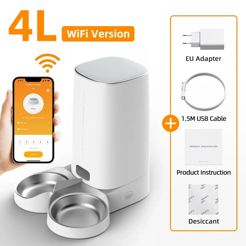 Pet Smart WiFi Remote Control Auto Feeder 4L