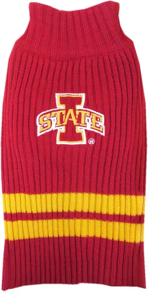 Pets First NCAA Iowa State Cyclones Dog Sweater, Size Large. Warm & Cozy Knit Pet Sweater with NCAA Team Logo, Best Puppy Sweater for Large & Small Dogs