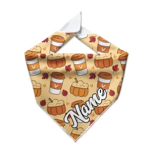 Pumpkin Spice Latte Cooling Dog Bandana