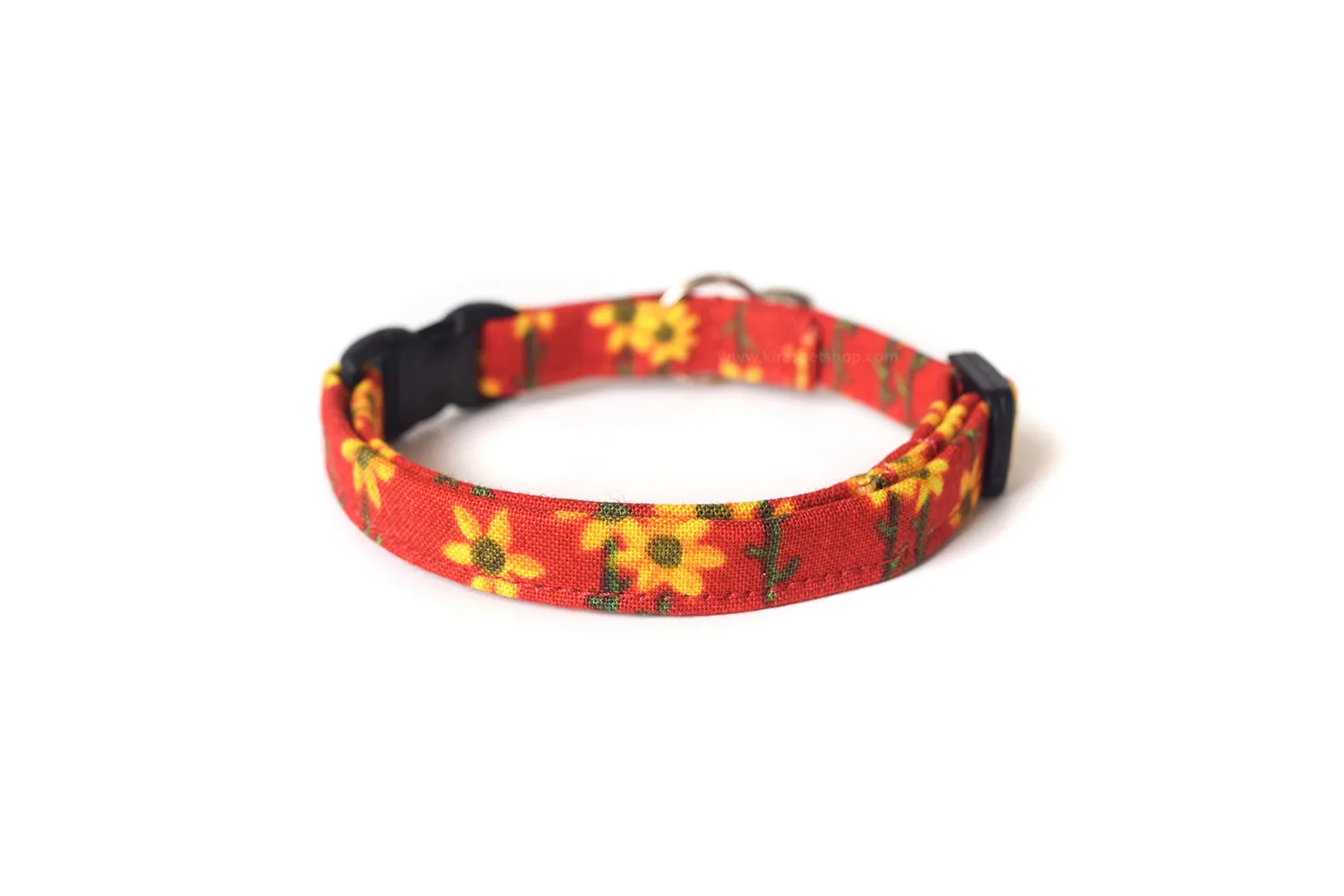 Red Sunflower Cat Collar