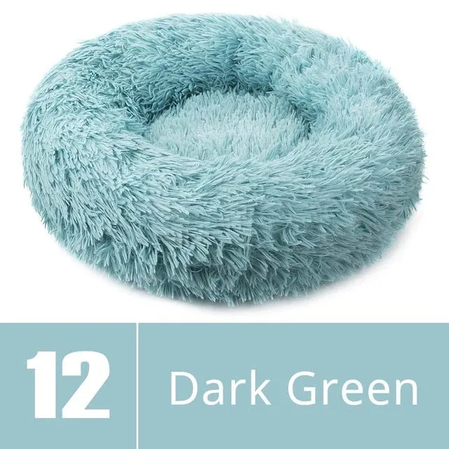 Round Plush Pet Bed House