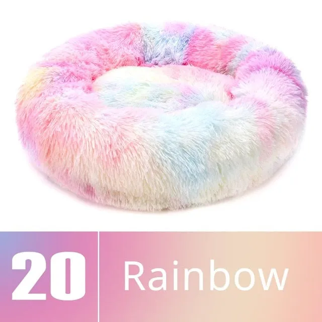 Round Plush Pet Bed House