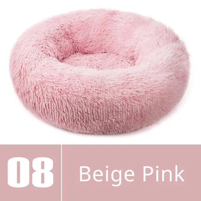Round Plush Pet Bed House