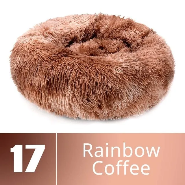 Round Plush Pet Bed House