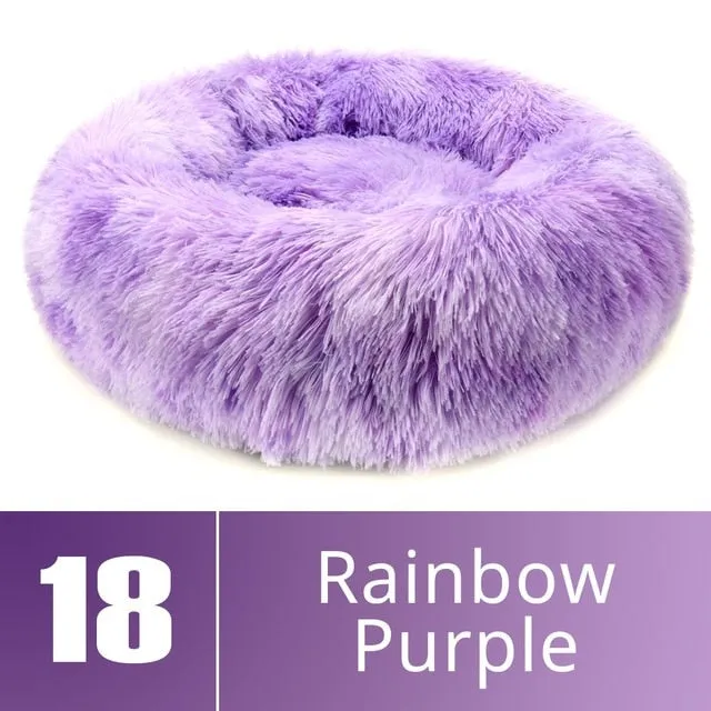 Round Plush Pet Bed House