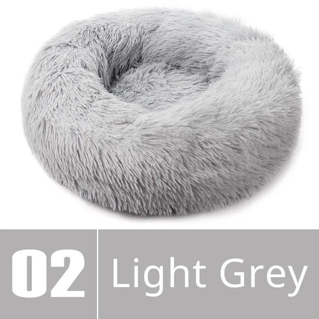 Round Plush Pet Bed House