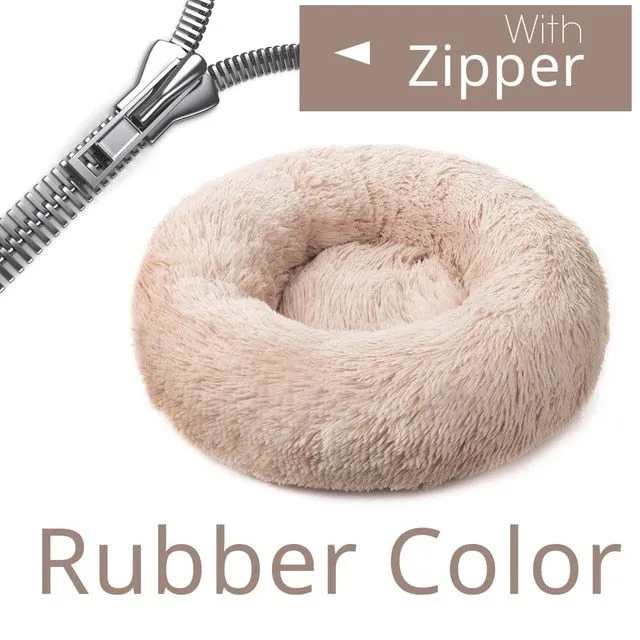 Round Plush Pet Bed House