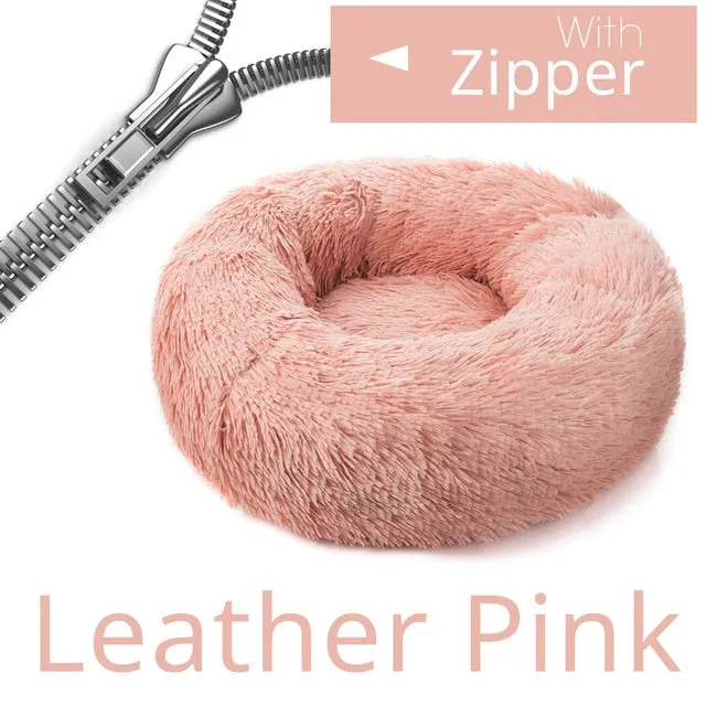 Round Plush Pet Bed House