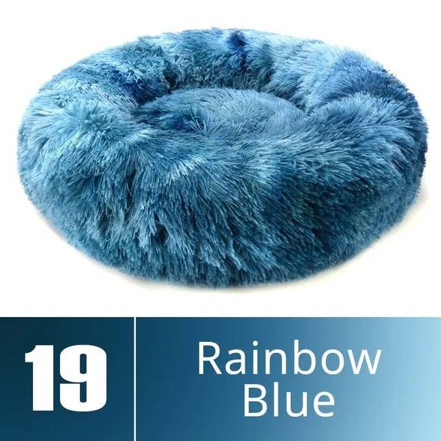 Round Plush Pet Bed House