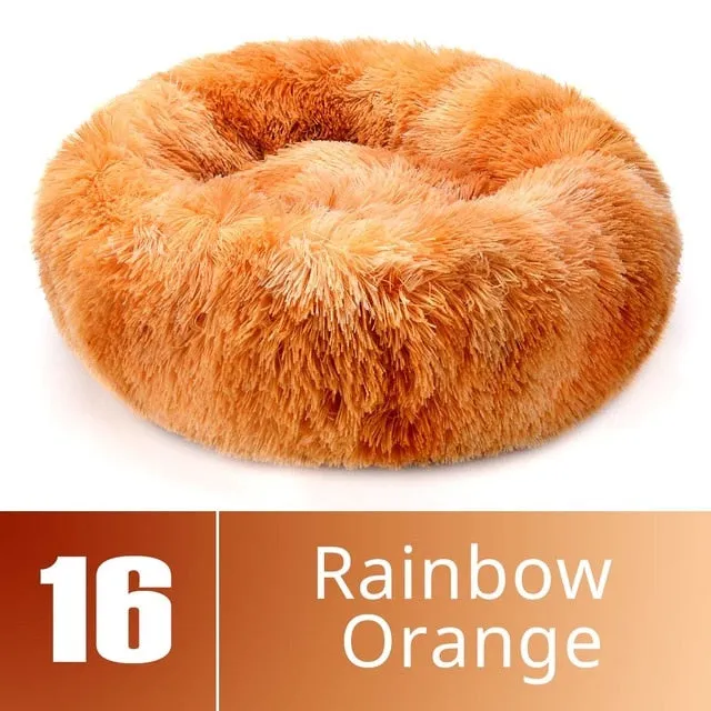 Round Plush Pet Bed House