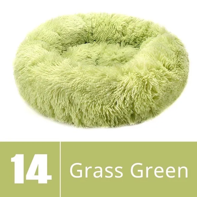 Round Plush Pet Bed House