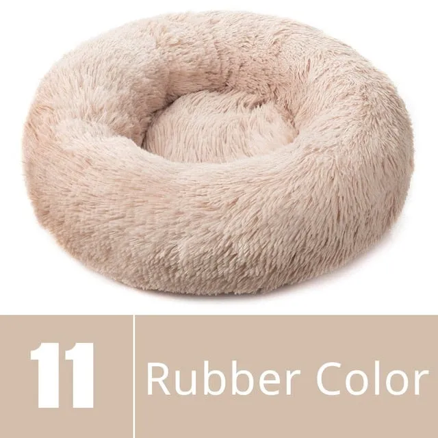 Round Plush Pet Bed House