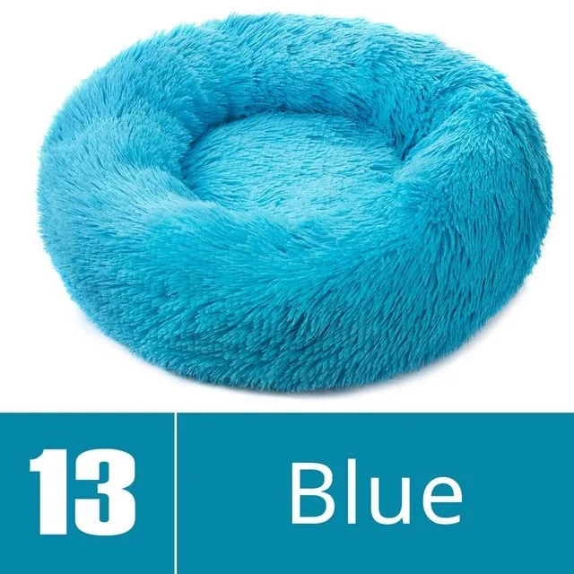 Round Plush Pet Bed House