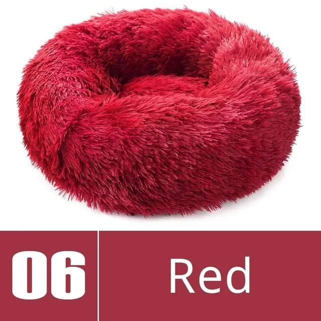 Round Plush Pet Bed House