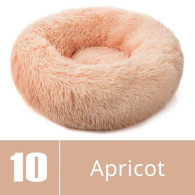 Round Plush Pet Bed House