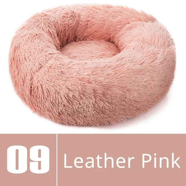 Round Plush Pet Bed House