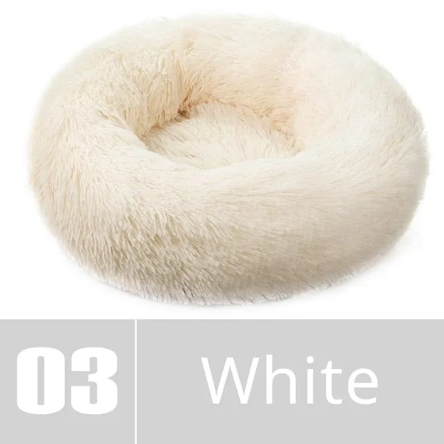 Round Plush Pet Bed House