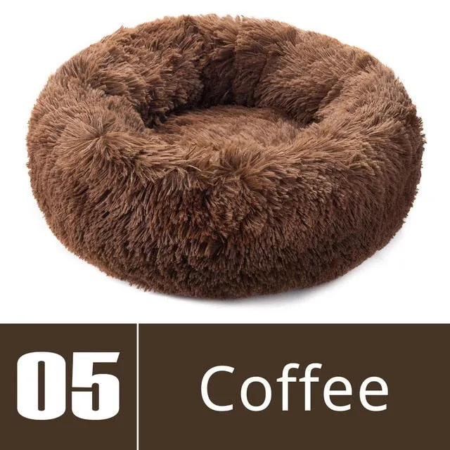 Round Plush Pet Bed House